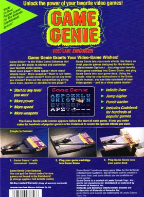 Game Genie (USA) (Unl) box cover back